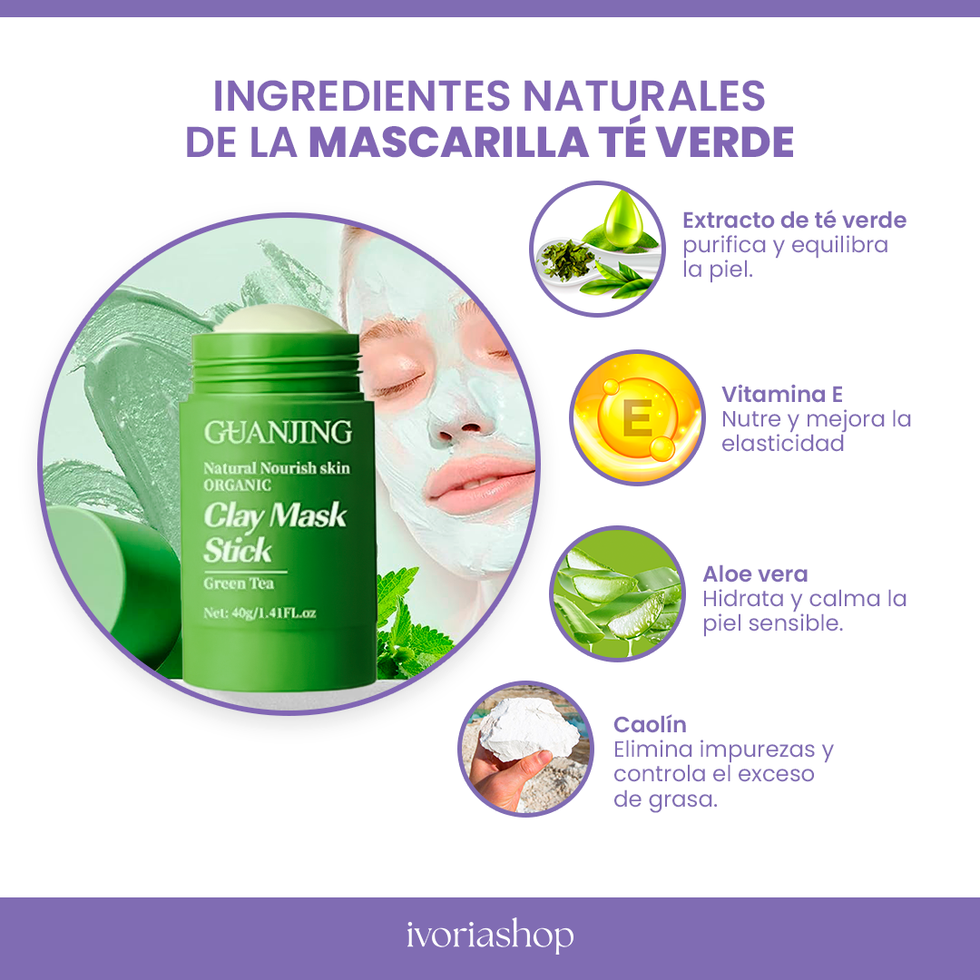 Mascarilla exfoliante te verde - Tu piel limpia, suave y radiante desde el primer uso
