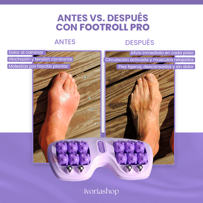 FootRoll Pro™ — Alivio Instantáneo para Pies Cansados, Hinchados o con Fascitis Plantar