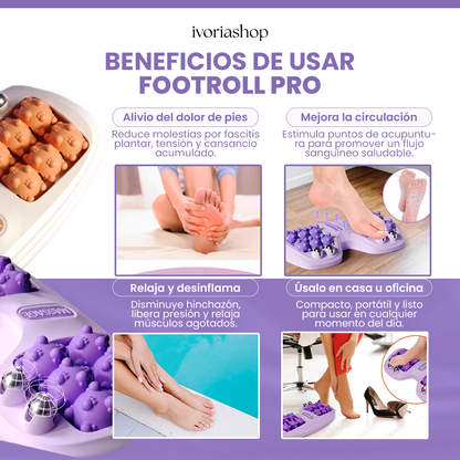 FootRoll Pro™ — Alivio Instantáneo para Pies Cansados, Hinchados o con Fascitis Plantar