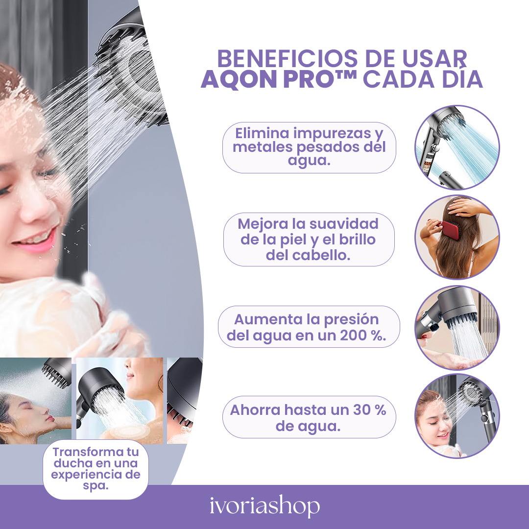 AqonPro™ - La Ducha que Transforma tu Piel y tu Cabello desde el Primer Día