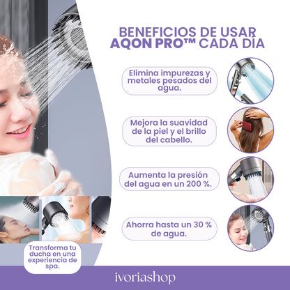 AqonPro™ - La Ducha que Transforma tu Piel y tu Cabello desde el Primer Día
