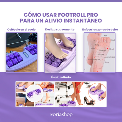 FootRoll Pro™ — Alivio Instantáneo para Pies Cansados, Hinchados o con Fascitis Plantar
