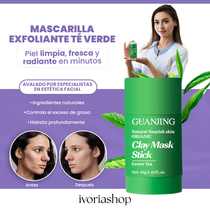 Mascarilla exfoliante te verde - Tu piel limpia, suave y radiante desde el primer uso